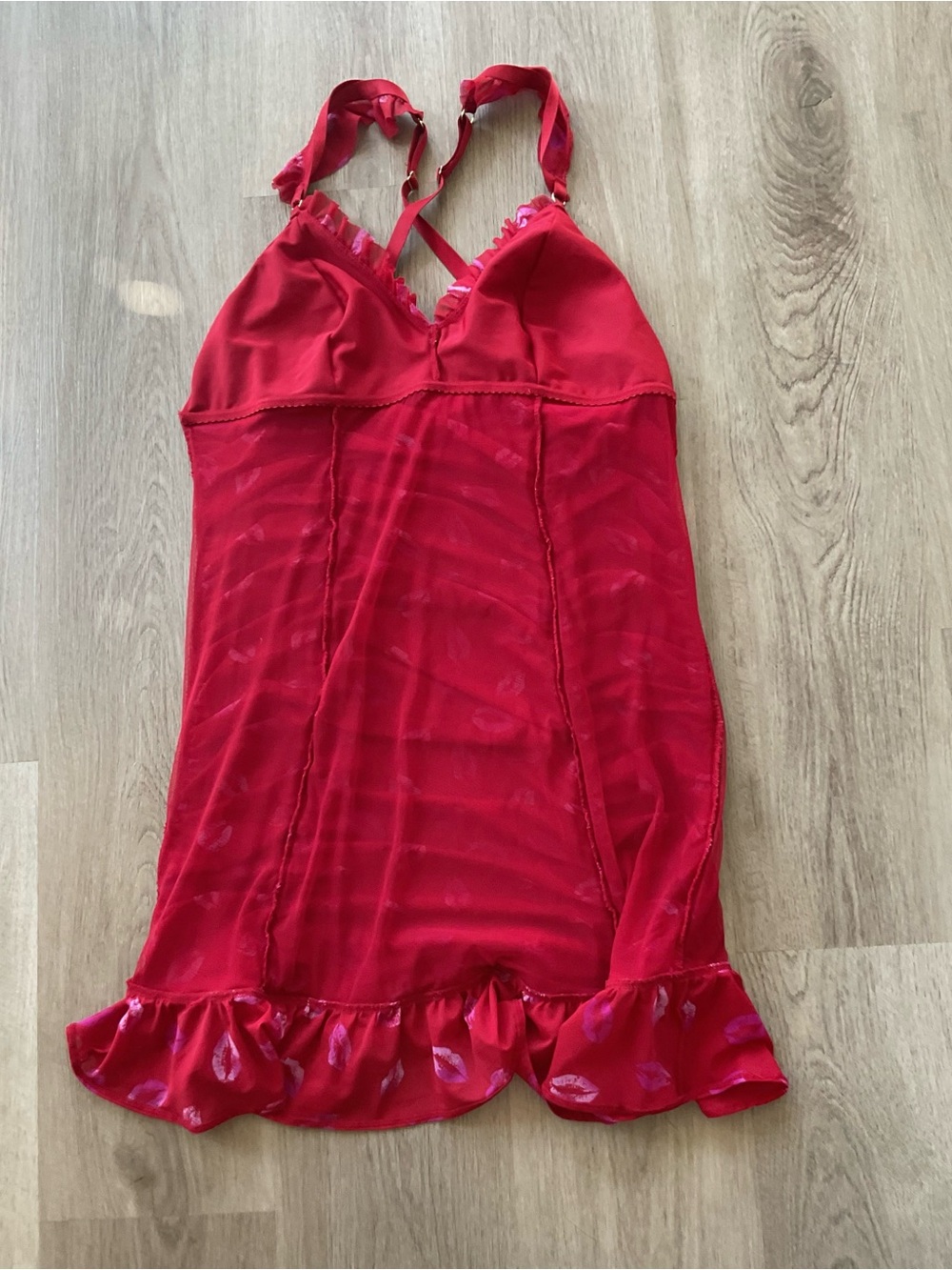 Torrid Ruched Mesh Ruffle Bodycon Chemise Size 1 - Picture 11 of 12